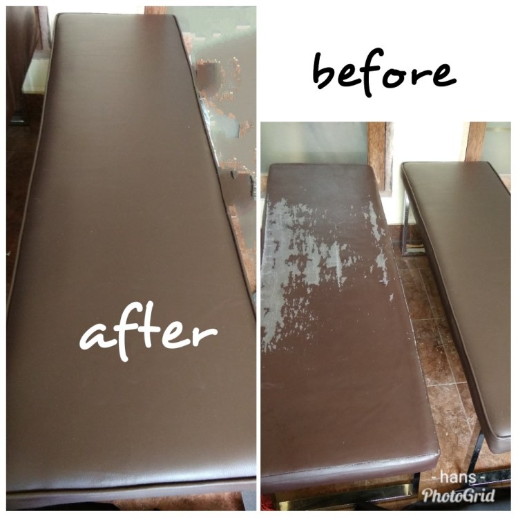 before after perbaikan sofa