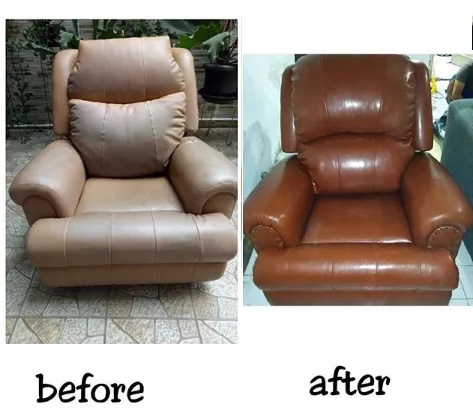 Sebelum dan Sesudah Service Sofa Santai